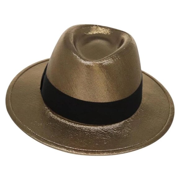 SAINT LAURENT Hat Canvas Gold Tone - Picture 3 of 15